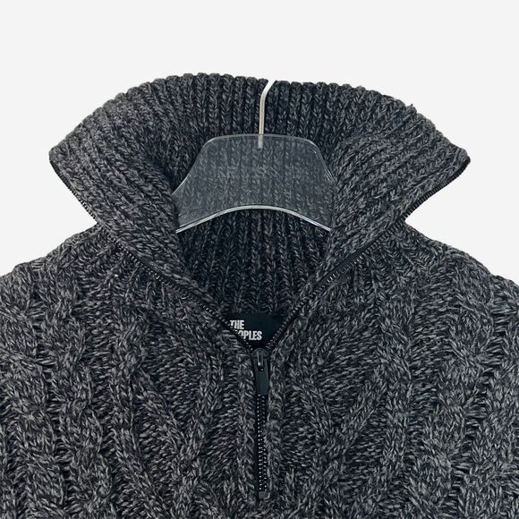 NWT THE KOOPLES Wool Cable Knit Quarter Zip Pullover Roll Neck Sweater S - Picture 3 of 9
